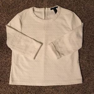 Cropped white blouse